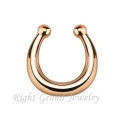 U Shaped Plain Non Piercing Clip On Fake Septum Hanger